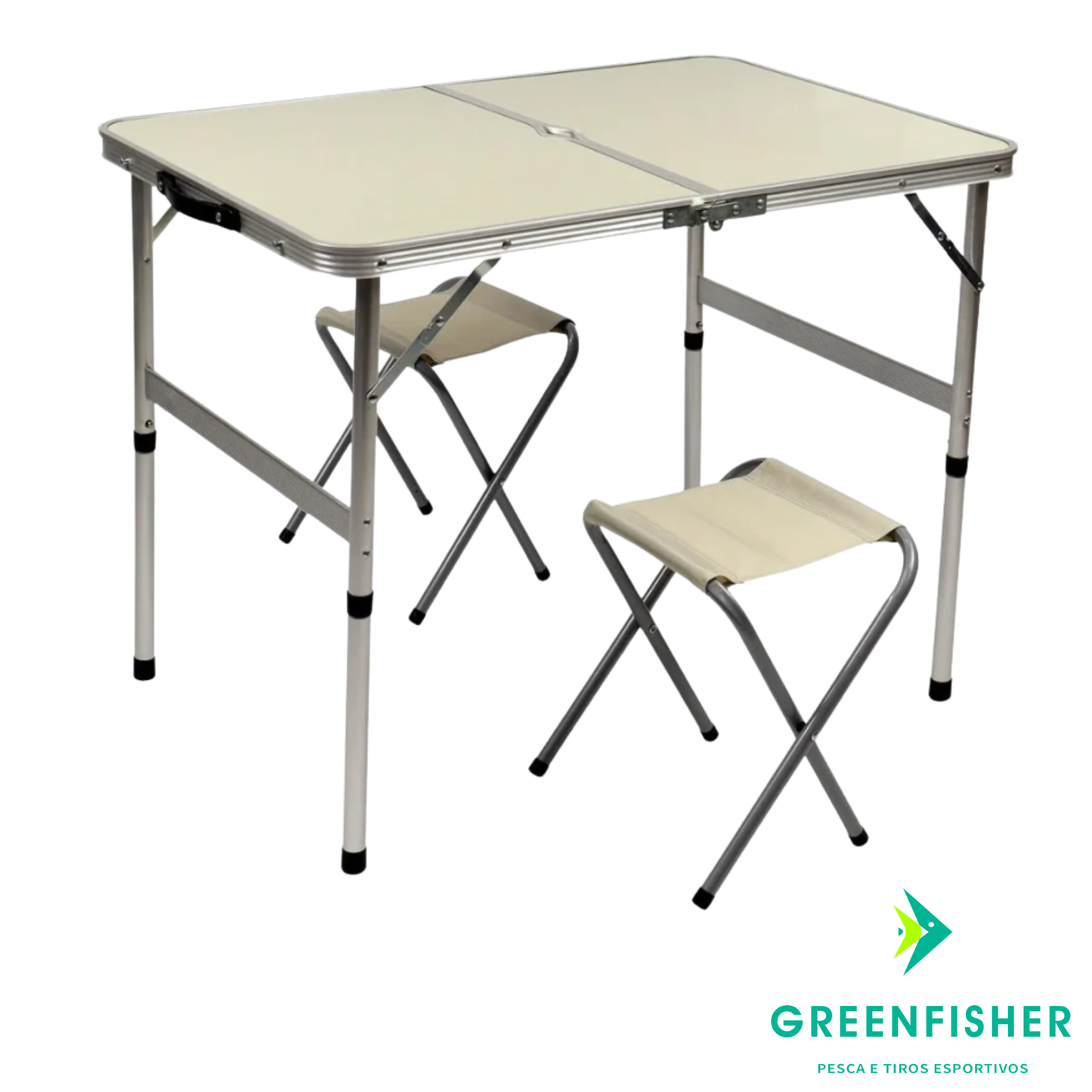 MESA DOBRÁVEL TRAIL 2 BANQUETAS ALUMÍNIO / KALA