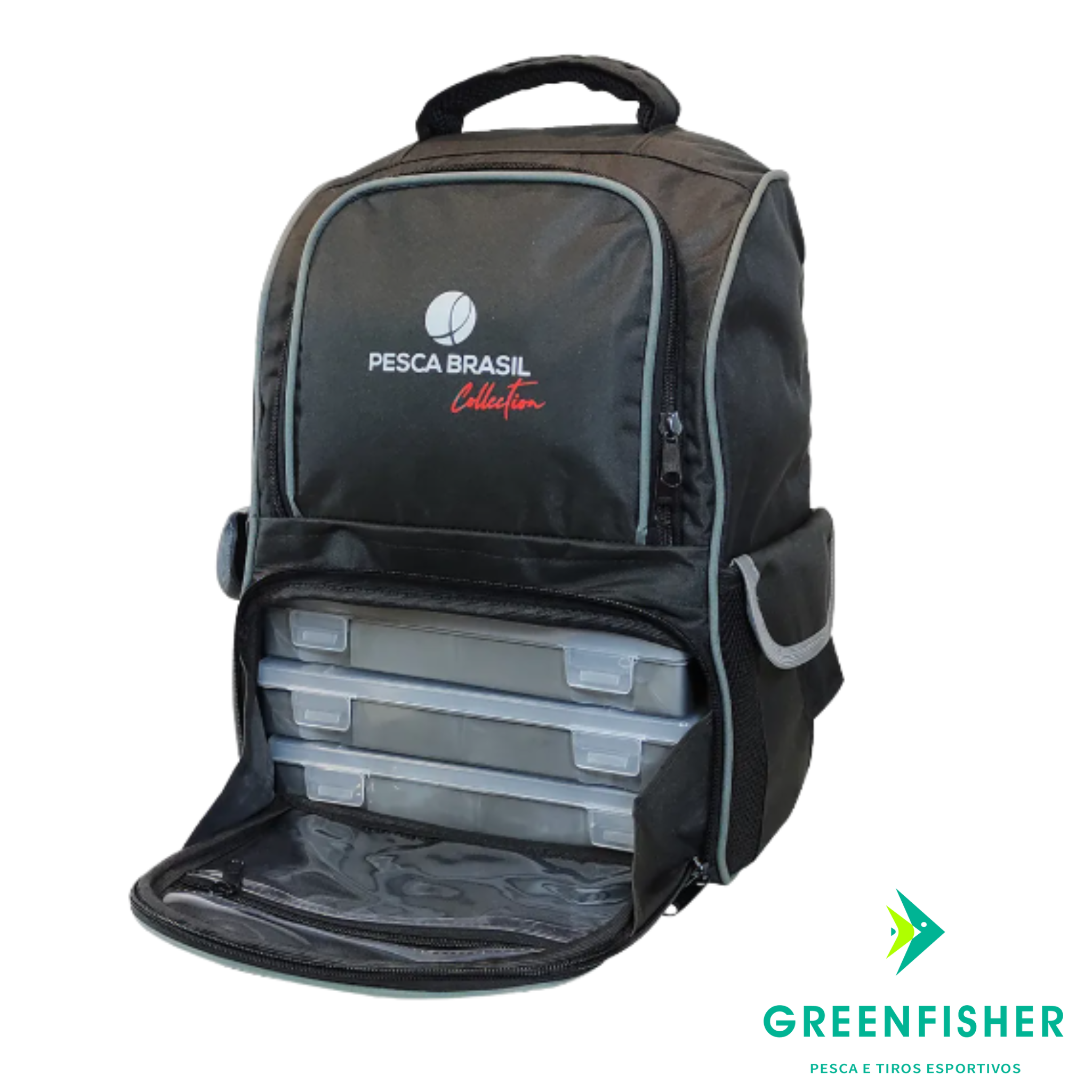 MOCHILA FISHING BAG 30 L 3 ESTOJOS / PESCA BRASIL