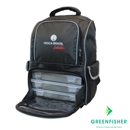 MOCHILA FISHING BAG 30 L 3 ESTOJOS / PESCA BRASIL