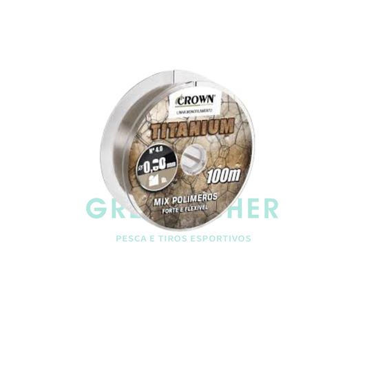 LINHA MONO TITANIUM 0.26MM 12LBS 100MTS / CROWN