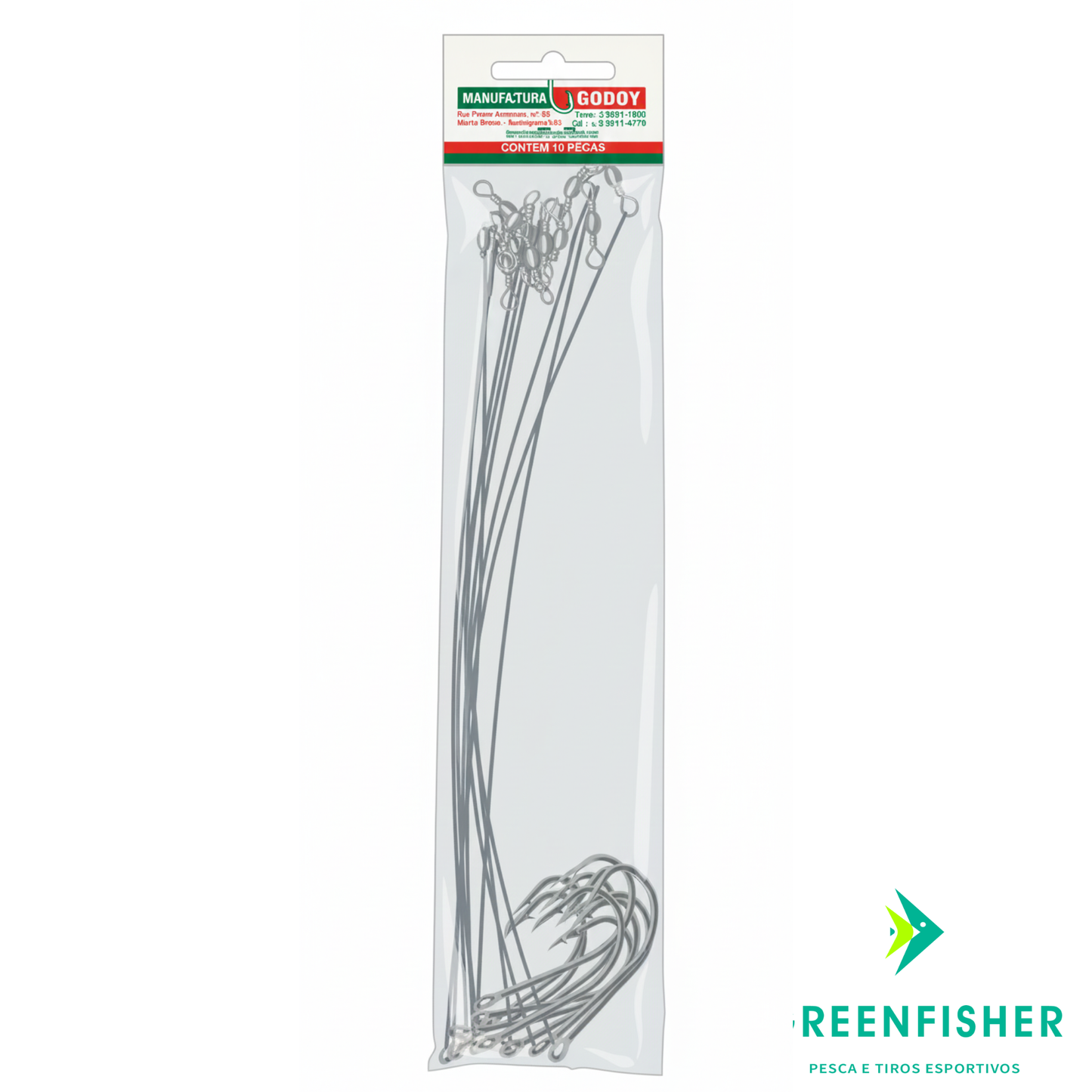 ENCASTOR C/ANZOL - 2/0 10UN 30LBS / GODOY