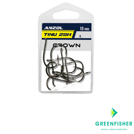 ANZOL TINU 2BH BLACK COM 10UN / CROWN