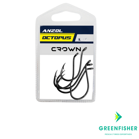 ANZOL  OCTOPUS BLACK 3/0-  C/10UN / CROWN
