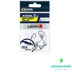 ANZOL JIG HEAD OFFSET EWG  3/0 - 12G / CROWN