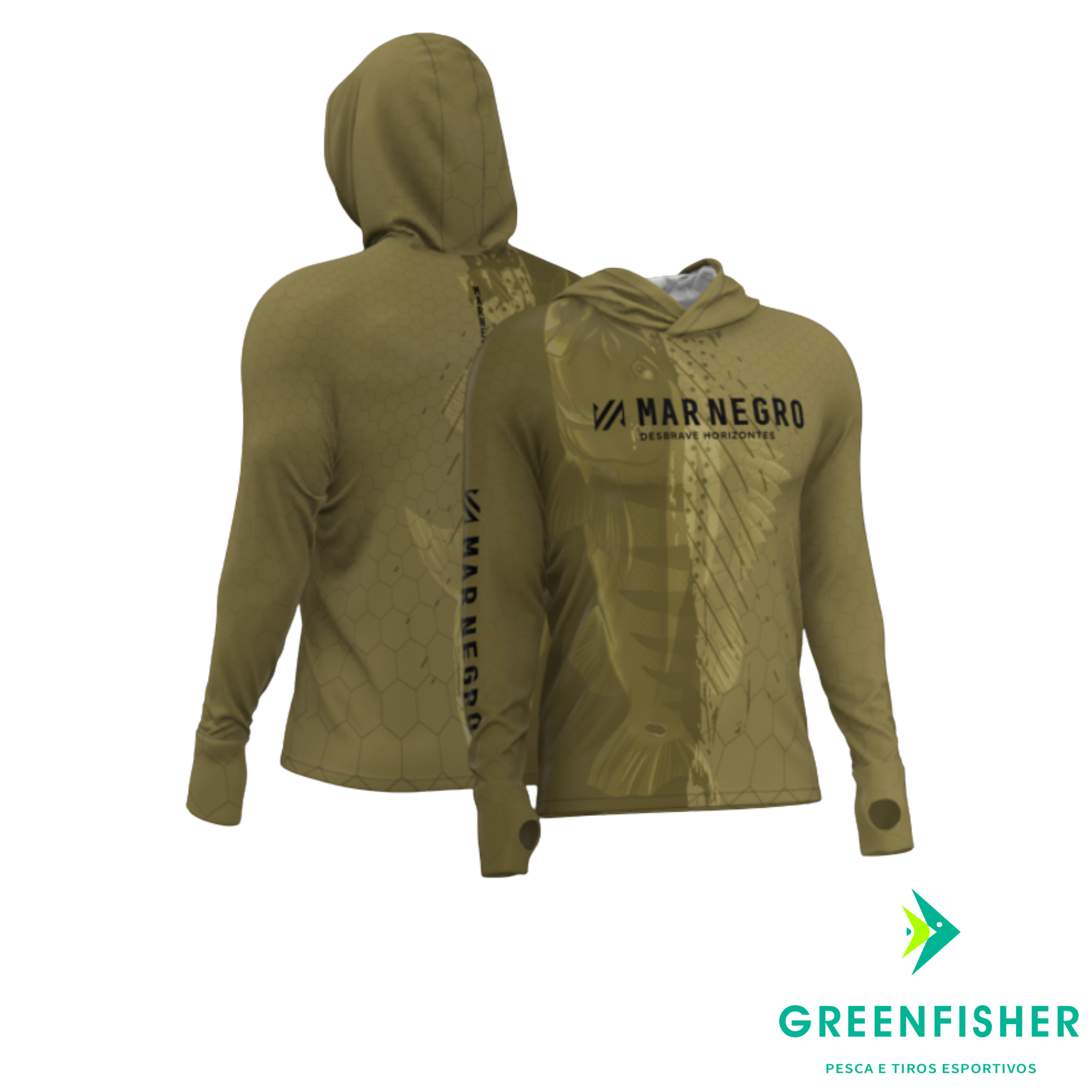 CAMISETA XPROTECTION TUCUNA ARMY -  MASC / MAR NEGRO