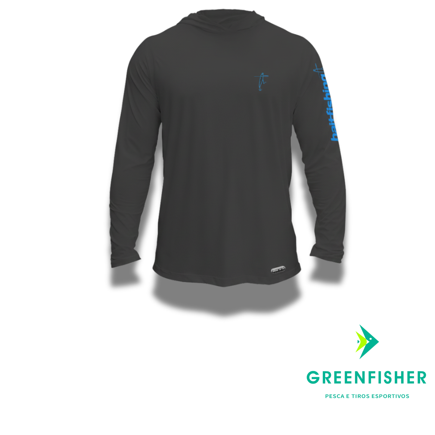 CAMISETA ICY HOODIE GRAFITE - AZUL / BAITFISHING