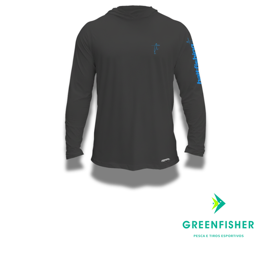 CAMISETA ICY HOODIE GRAFITE - AZUL / BAITFISHING