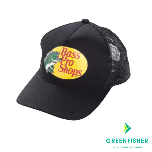 BONÉ TRUCKER BLACK  /  BASS PRO SHOPS