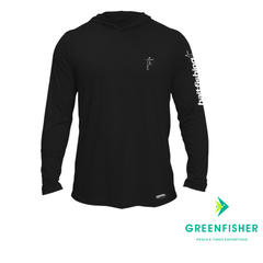 CAMISETA ICY HOODIE PRETO - BRANCO / BAITFISHING