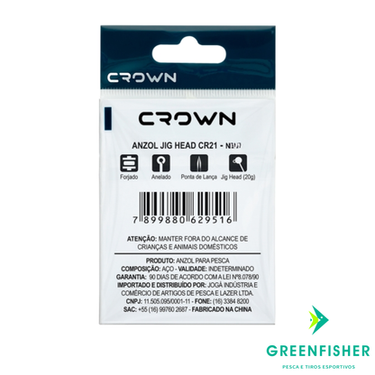 ANZOL JIG HEAD CR21 3/0 9GR - C/5UN / CROWN