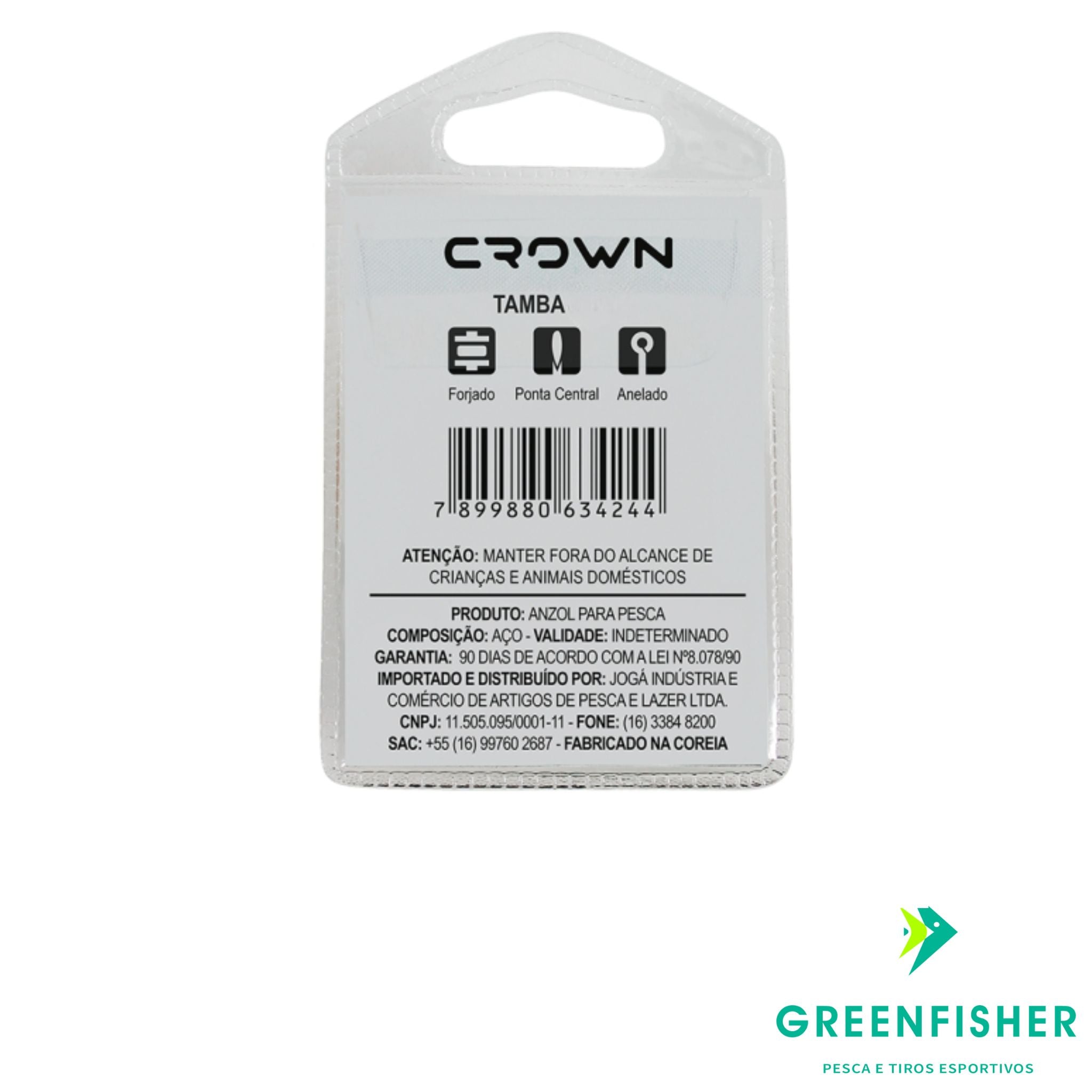 ANZOL TAMBA BLACK 2/0 - C/10UN / CROWN