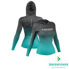 CAMISETA X-PROTECTION DEGRADE VERDE FEMININA / MAR NEGRO