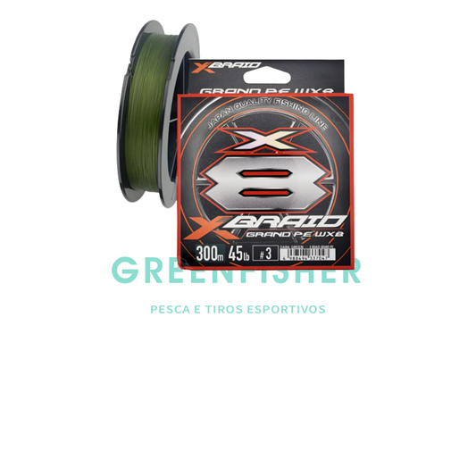LINHA MULT. X-BRAID GRAND PE WX8 X8 25LB 0.21MM 300M/ X BRAID