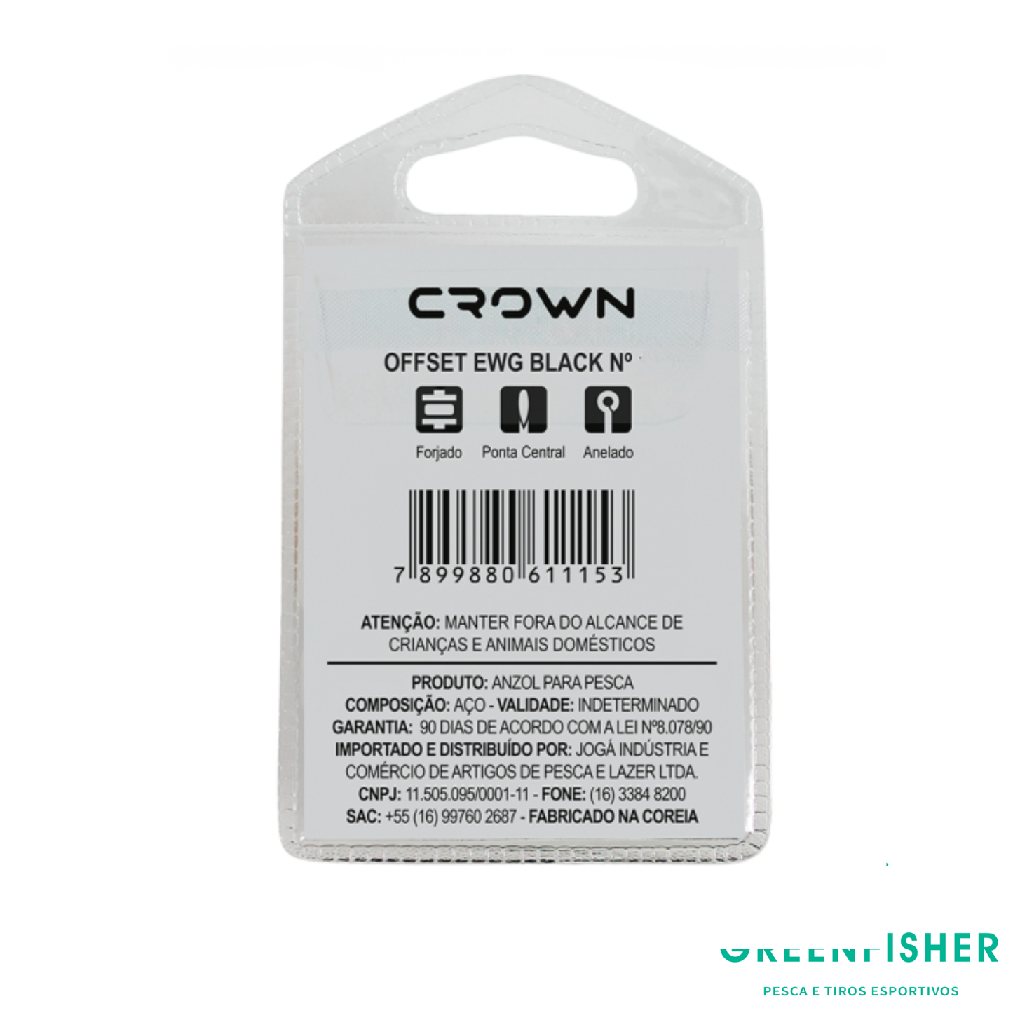 ANZOL OFFSET EWG 3/0 - C/5UN  / CROWN