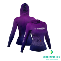 CAMISETA X-PROTECTION TUCUNARÉ FEMININA SUBLIMADA / MAR NEGRO