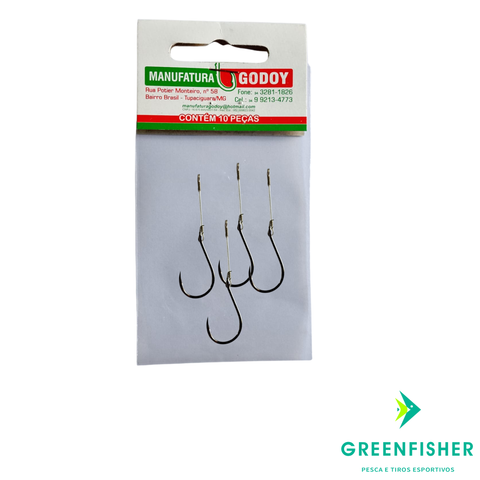 ANZOL CHINU 6 BLACK ENCASTOADO / GODOY