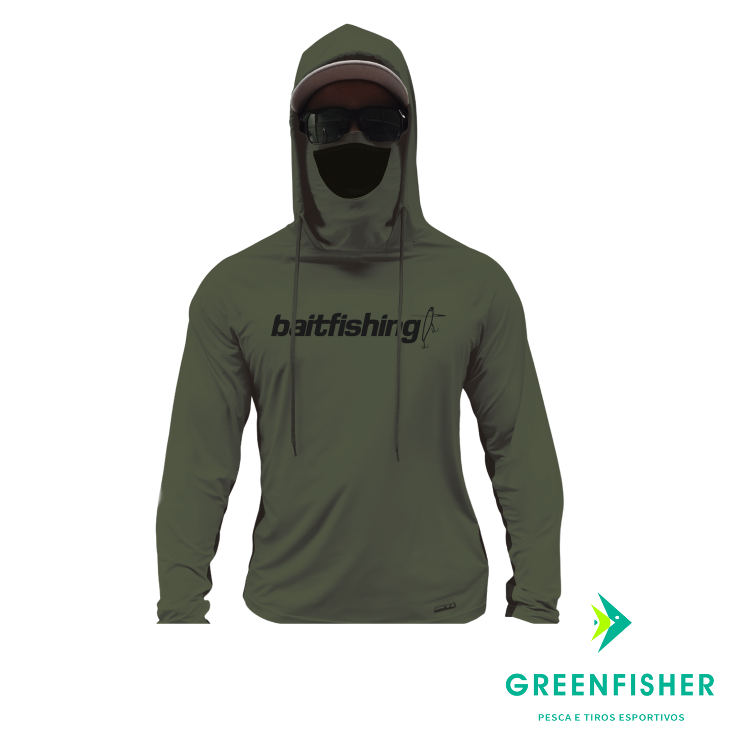 CAMISETA ARMURA MUSGO - PRETO / BAITFISHING