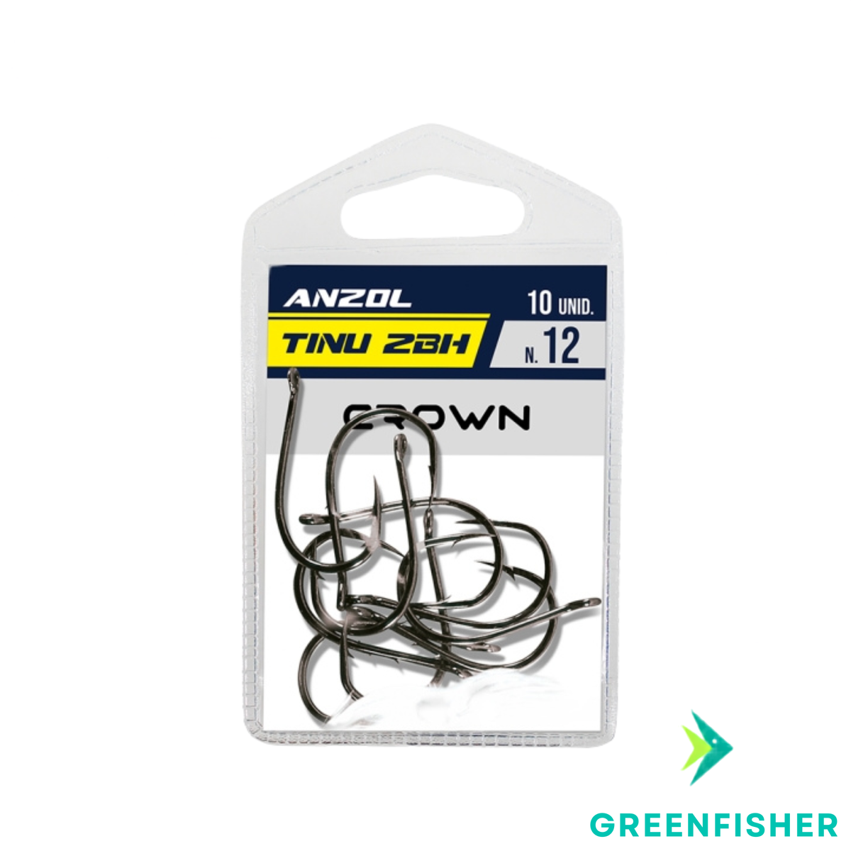ANZOL TINU 2BH BLACK C/10UN / CROWN