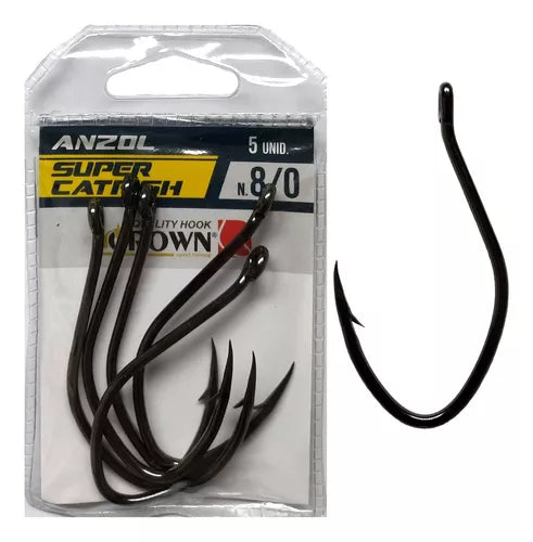 ANZOL SUPER CAT FISH BLACK N12/0 C/5UN / CROWN