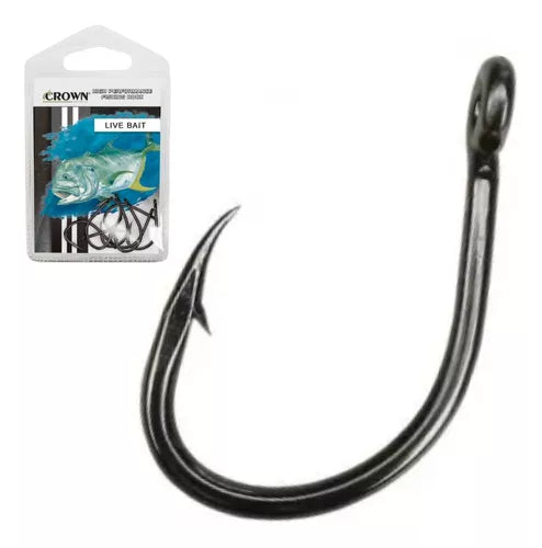 ANZOL LIVE BAIT BLACK N1 - 10UN / CROWN