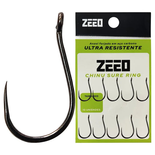 ANZOL ZEEO CHINU SURE SEM FARPA N9 BLACK C/10PC / MARURI