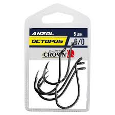 ANZOL OCTOPUS BLACK N2/0 C/10UN / CROWN